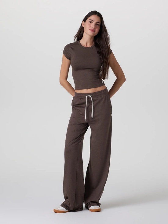 Vuori Pants - Vuori Halo Essential Wideleg Pant Regular Length in Java Heather size Large NEW